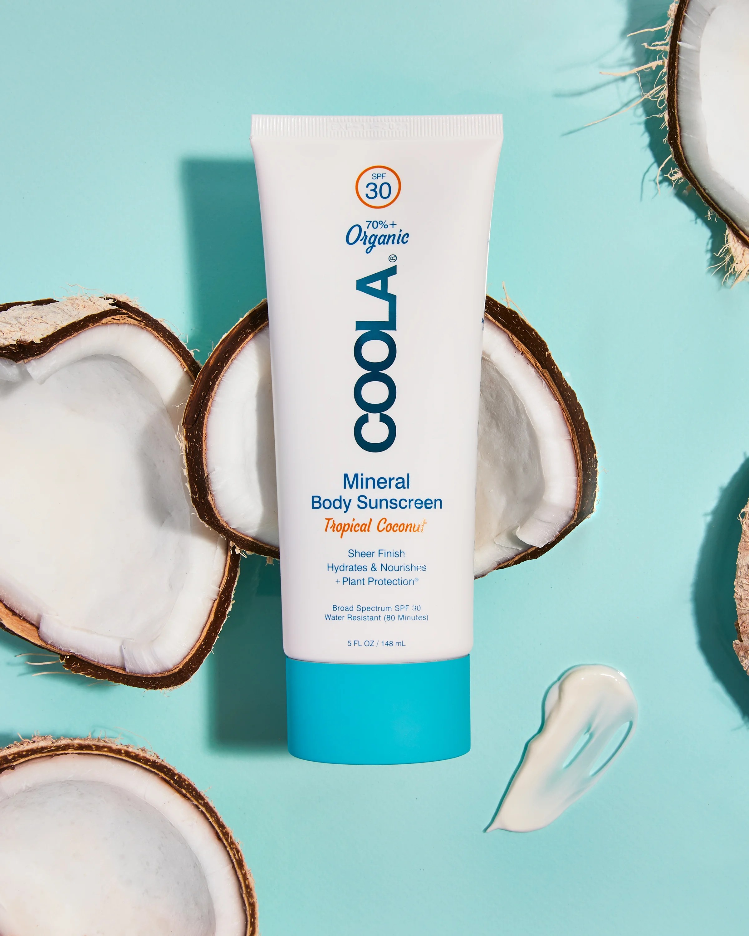 COOLA Mineral Body Organic Sunscreen Lotion SPF 30, Tropical Coconut