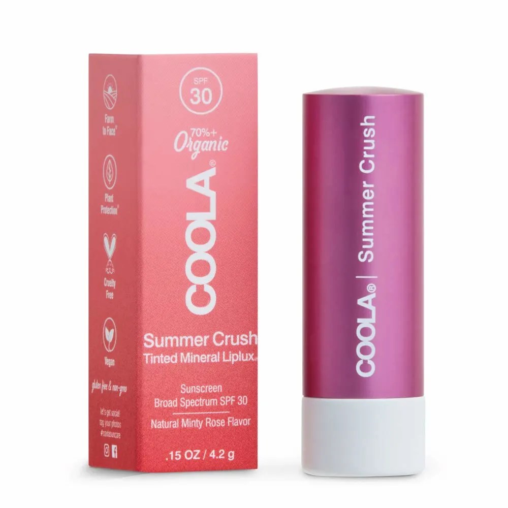 Coola Mineral Liplux Tinted Lip Balm SPF 30, Summer Crush Optum Store