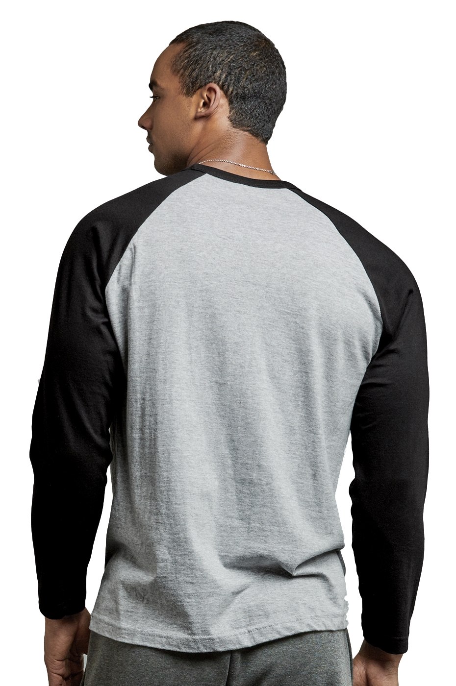 Men's Long Sleeve Baseball TShirt Raglan Jersey Two Tone Active Tee eBay