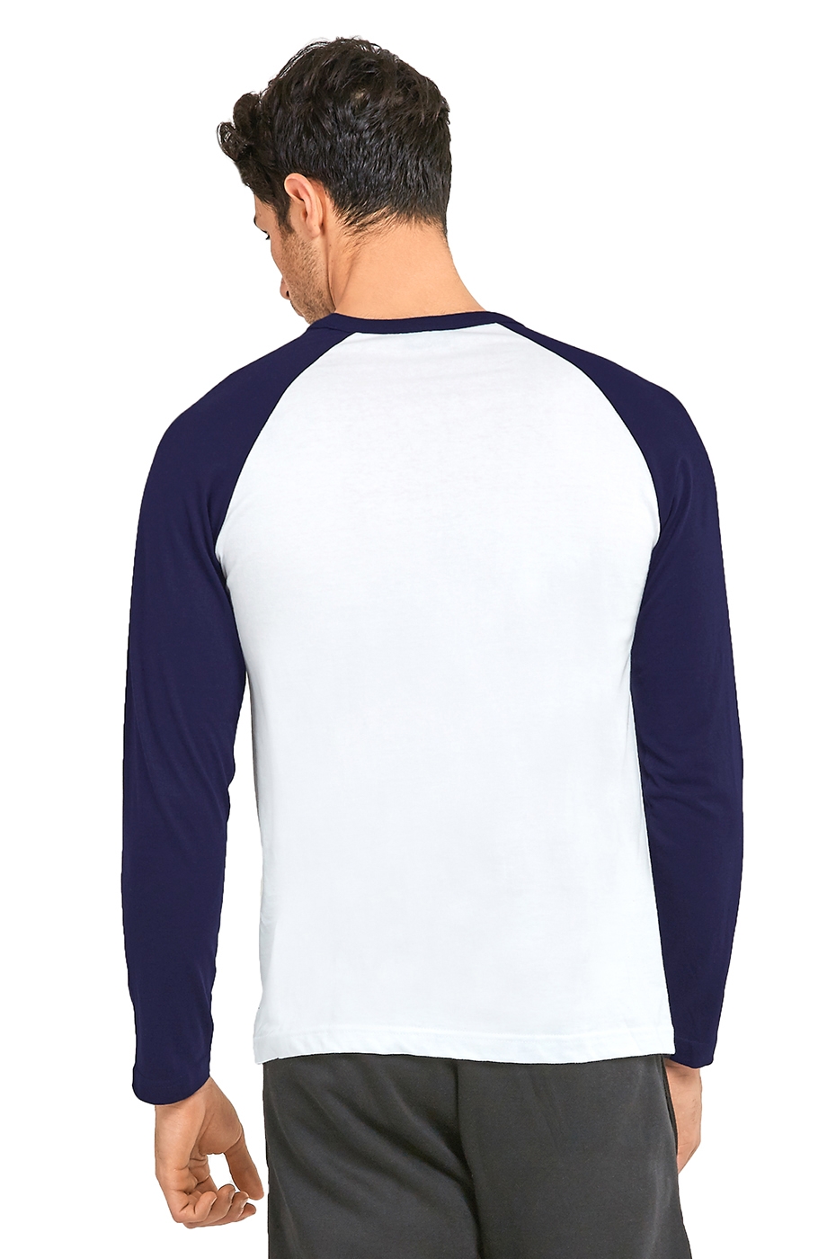 Men's Long Sleeve Baseball TShirt Raglan Jersey Two Tone Active Tee eBay
