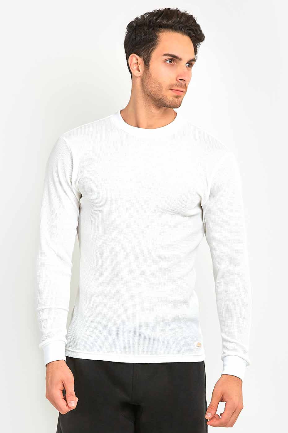 Men's Thermal Shirt Long Sleeve Medium Weight Waffle Knit Warm Layering