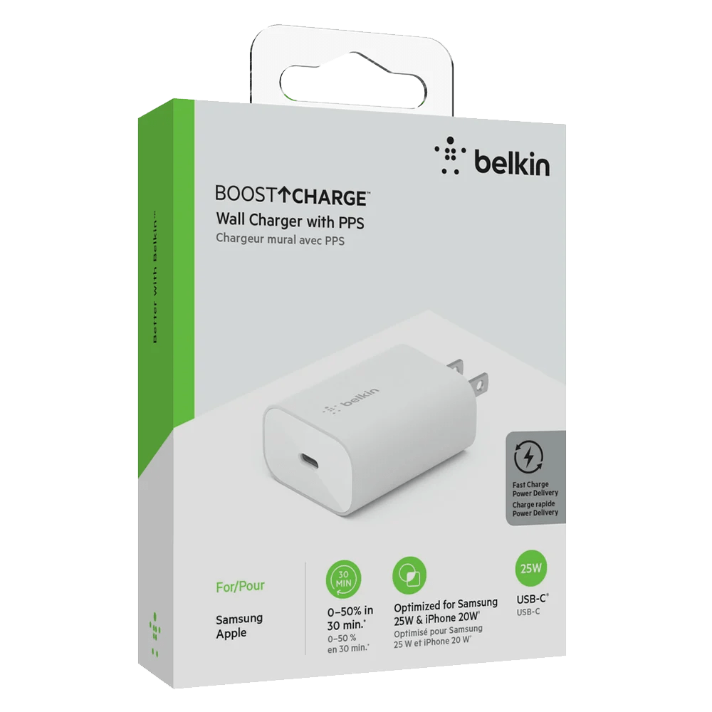 Wholesale Belkin Boost Charge 25w Usb C Pd Pps Wall Charger White