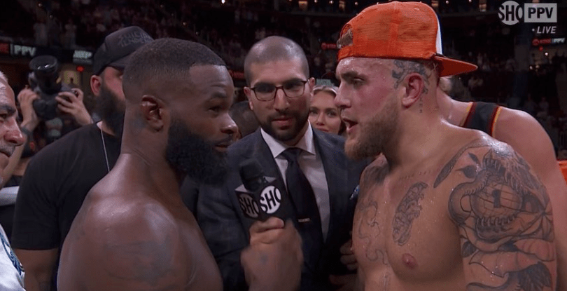 Tyron Woodley Tattoo Jake Paul Defeats Tyron Woodley To Extend
