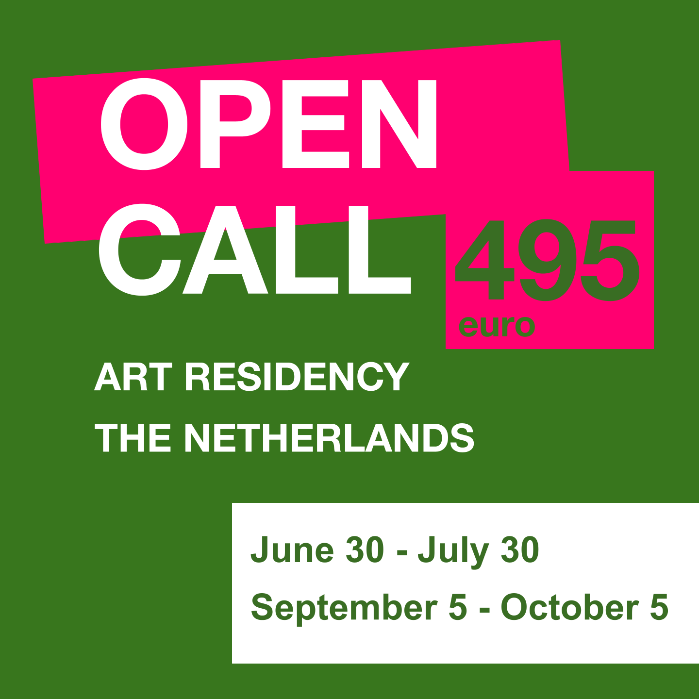 ART RESIDENCY SEPTEMBER 5 OCTOBER 5 Res Artis