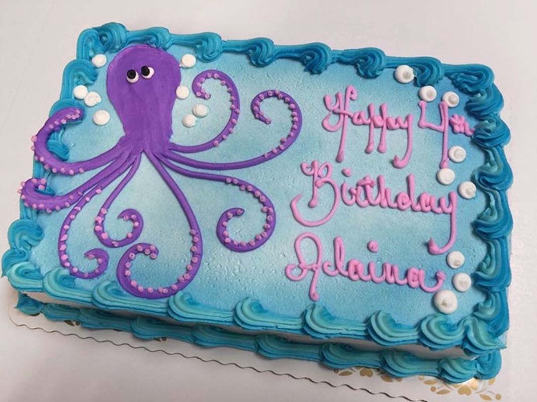 Pearly Purple Octopus Cake Design Resch's Bakery, Columbus Ohio