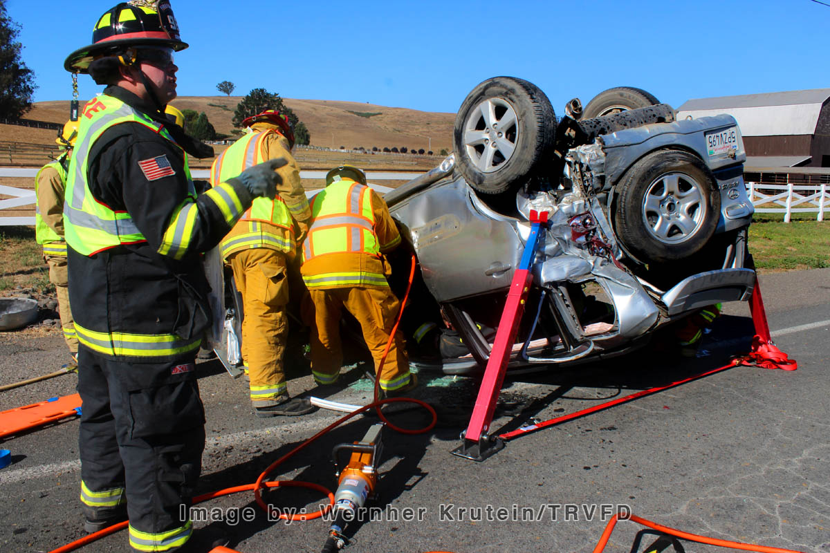 Upside down Car Extrication Rescue 42, Inc. Specializes in Reliable