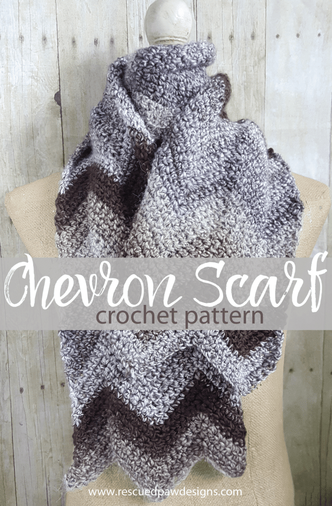 Crochet Chevron Scarf Rescued Paw Designs