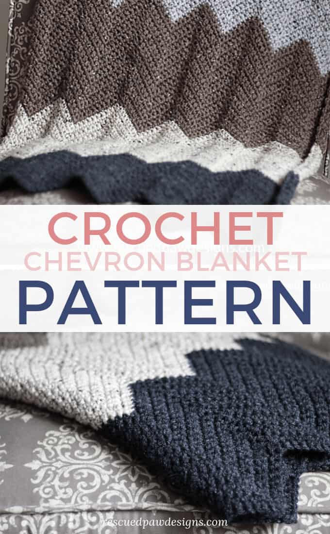 Easiest Chevron Crochet Blanket Pattern Pattern Using Single Crochets