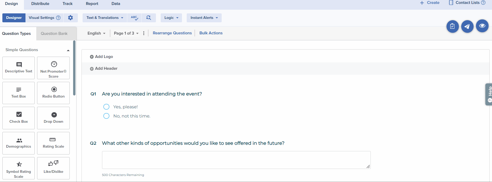 How to do Bulk Action on Multiple Questions at Once Sogolytics