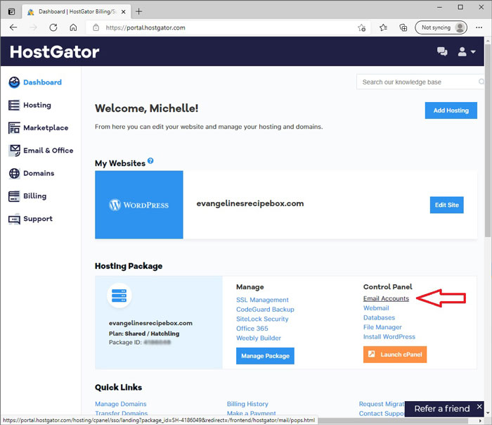Configuring Outlook HostGator Support