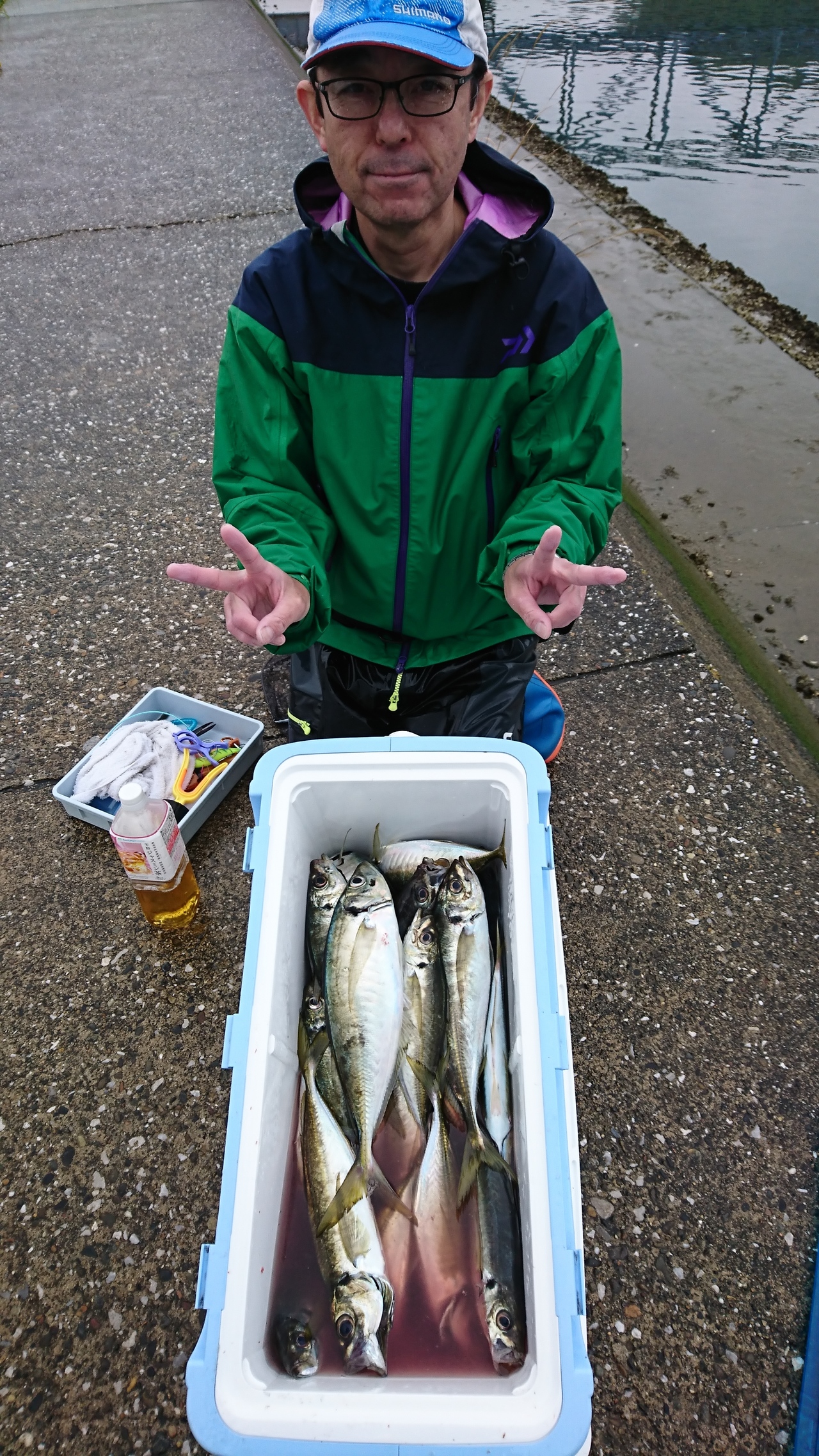 アジの釣果｜2021年5月13日｜フィッシュオン大勝（千葉県/上総湊港）｜キャスティング釣り船予約