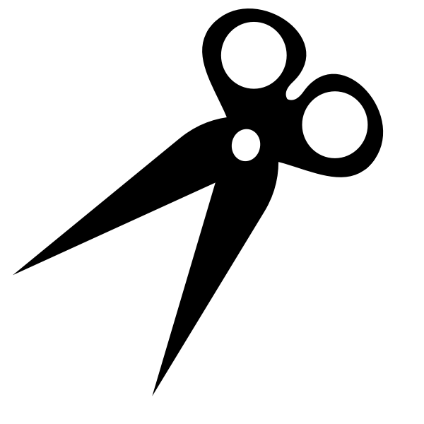 Scissors silhouette vector image Free SVG