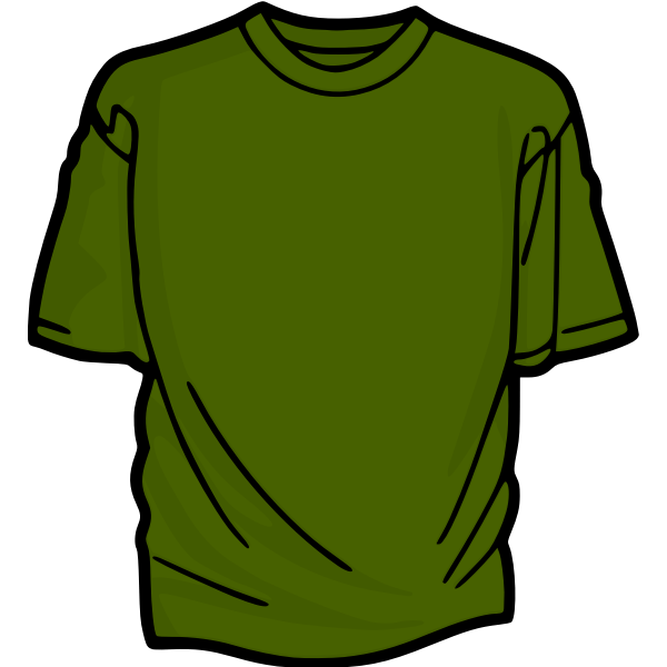 Green tshirt vector image Free SVG