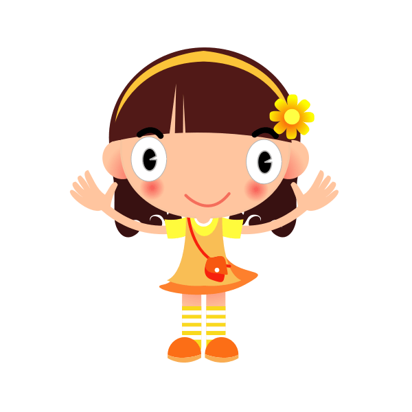 Happy girl vector image Free SVG