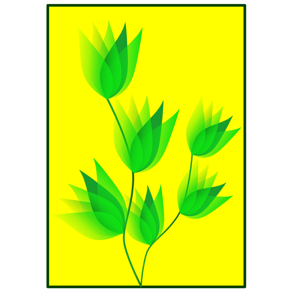 Green flower vector image Free SVG