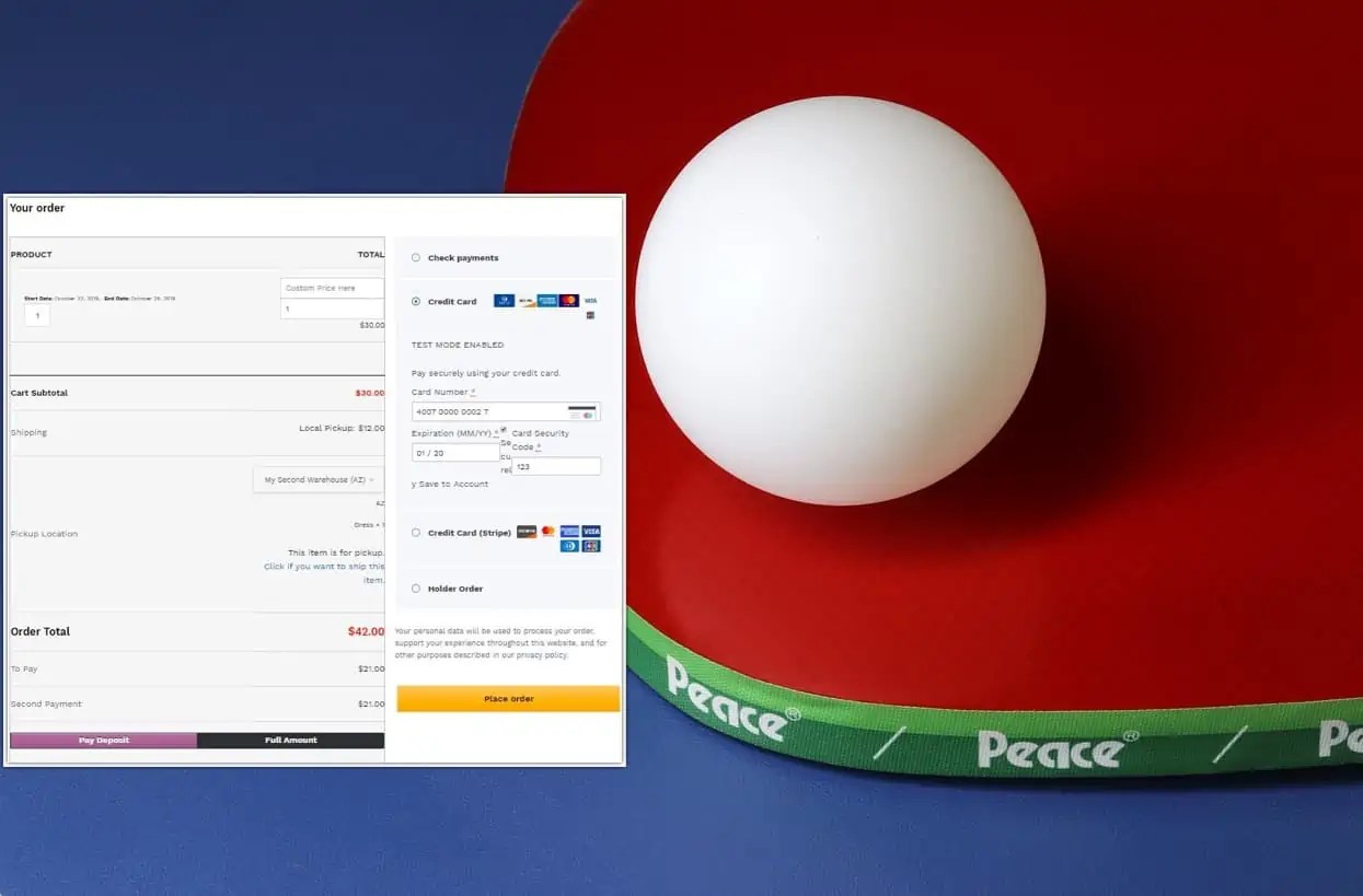 Reservation System for Table Tennis Venues Reservety