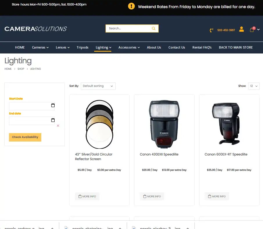 Laptops and Electronics Rental Software Reservety