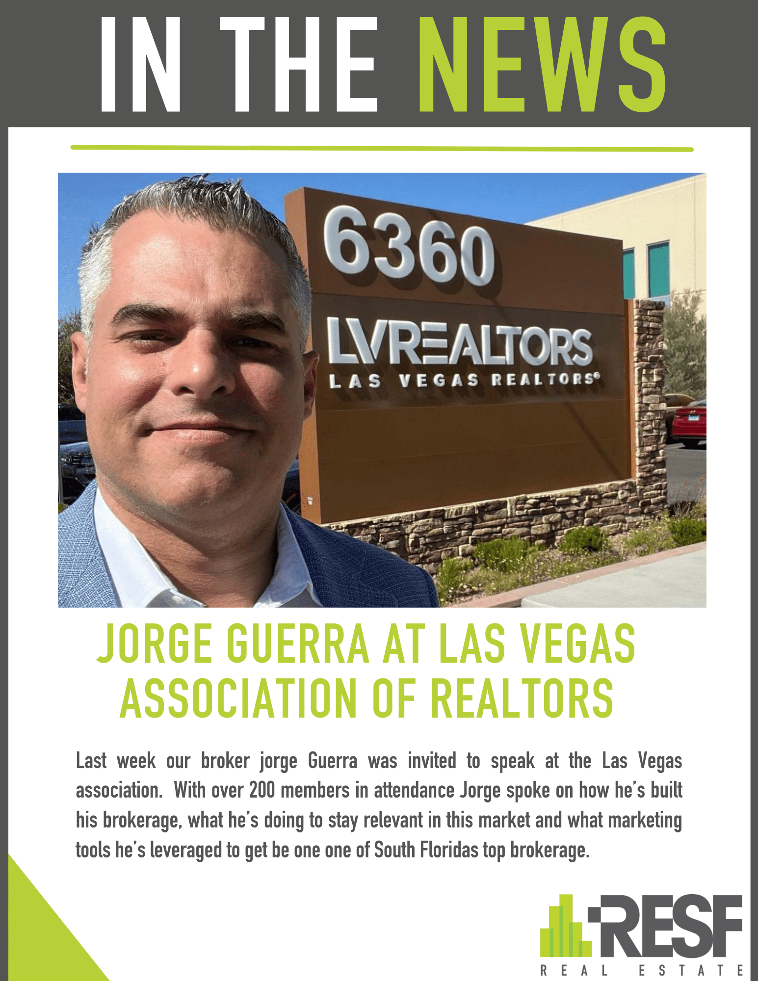 GUERRA AT LAS VEGAS ASSOCIATION OF REALTORS RESF RESF