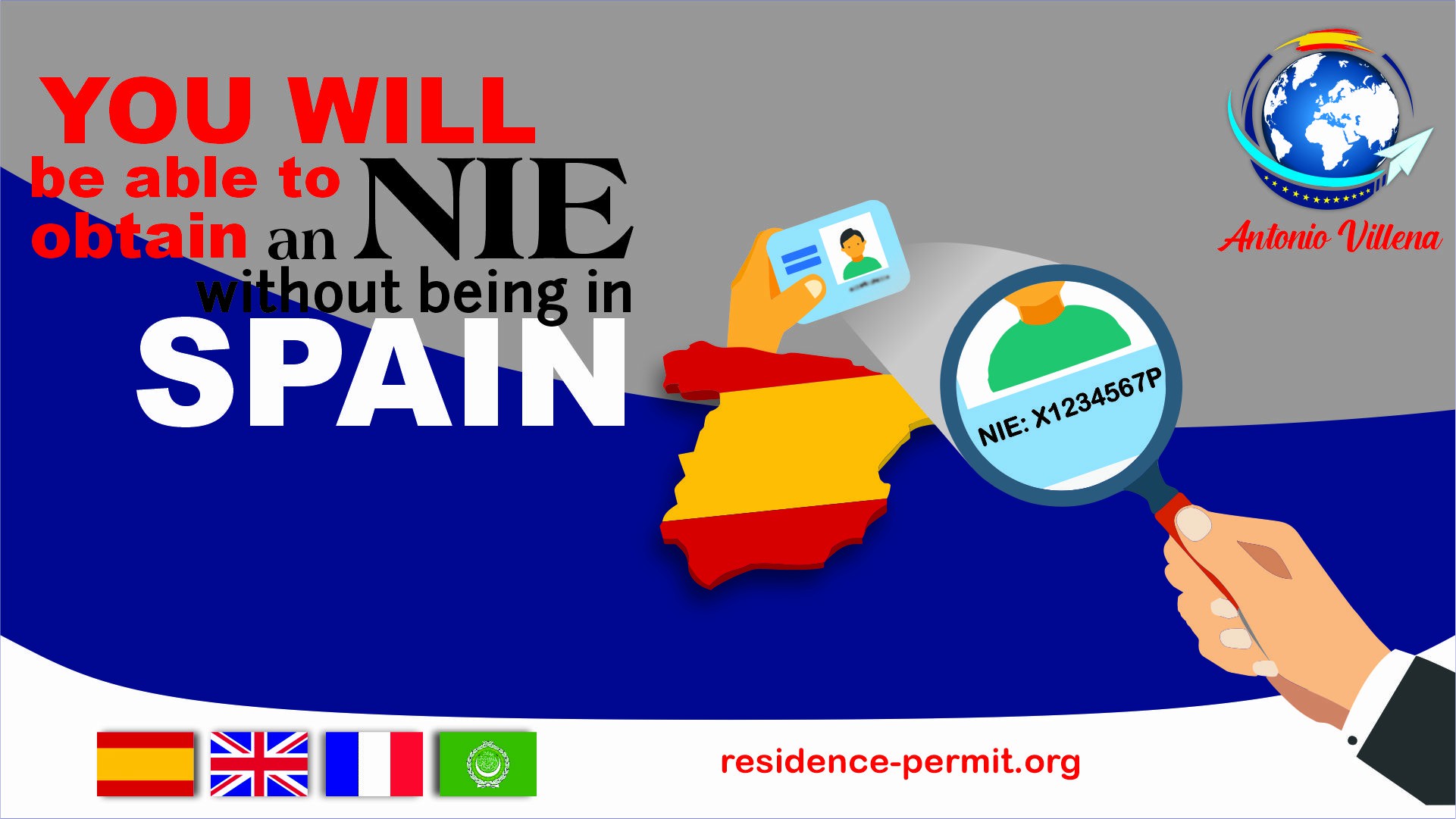 You will get a NIE without being in Spain. yes, you can do it with us