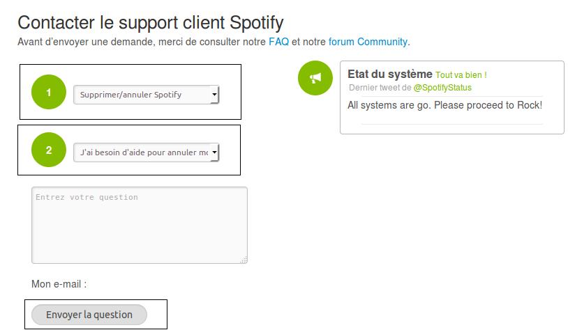 Résilier son abonnement Spotify Premium