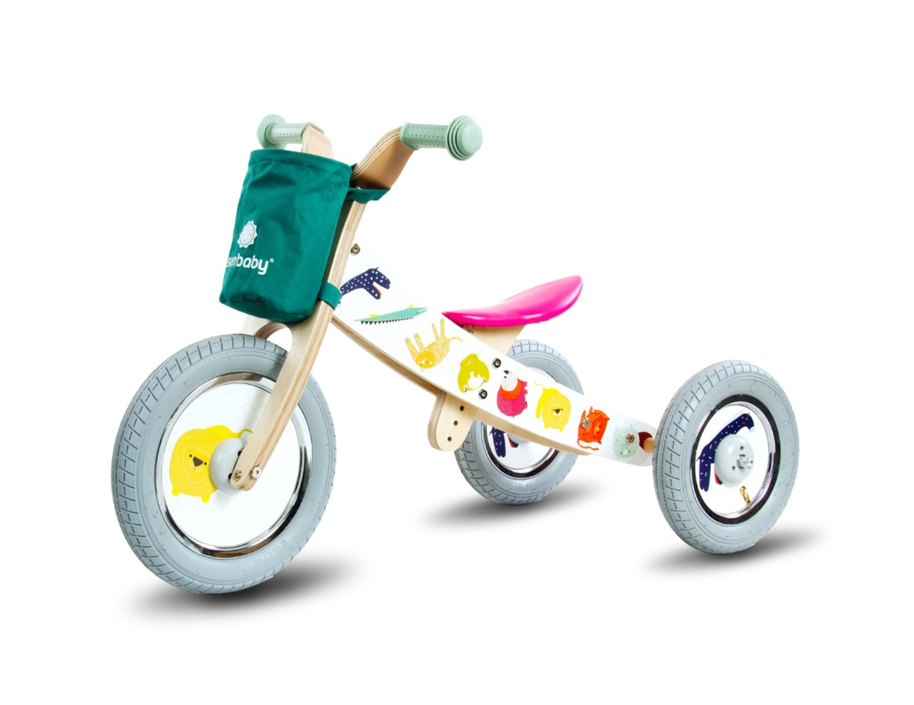 Rowerki biegowe drewniane 2 w 1 Resler Junior