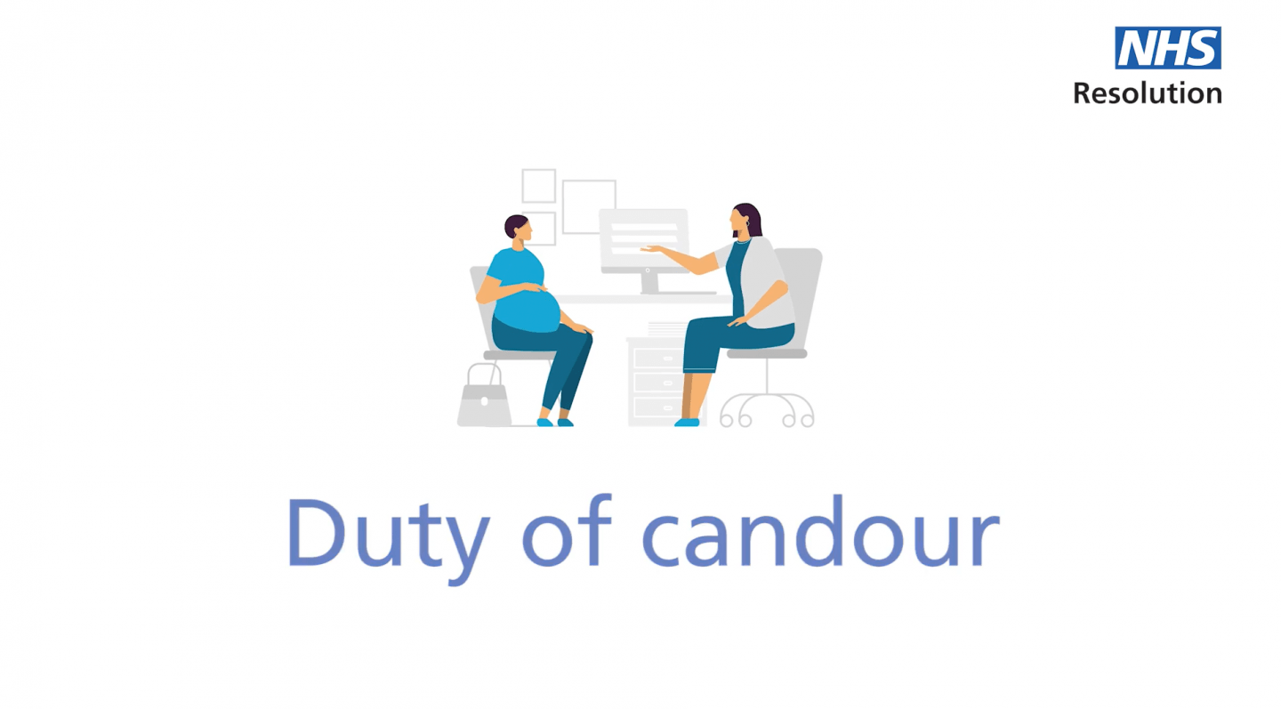 Duty of candour animation NHS Resolution