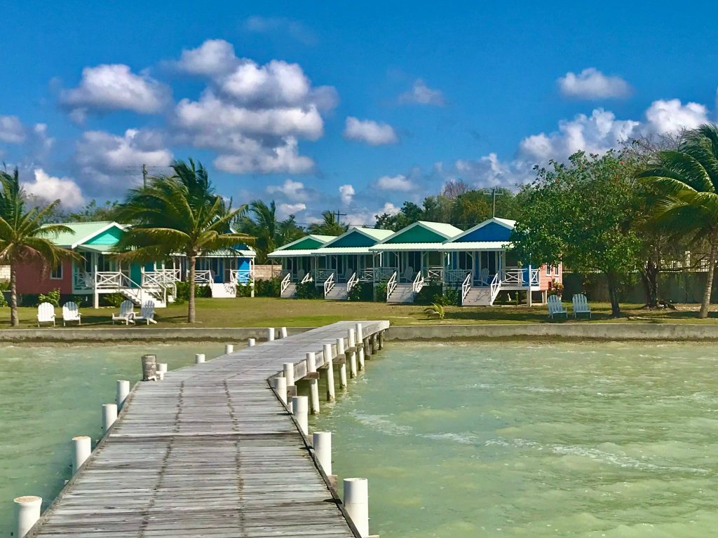 Waterfront Cabanas on Corozal Bay, Belize Caribbean & Central