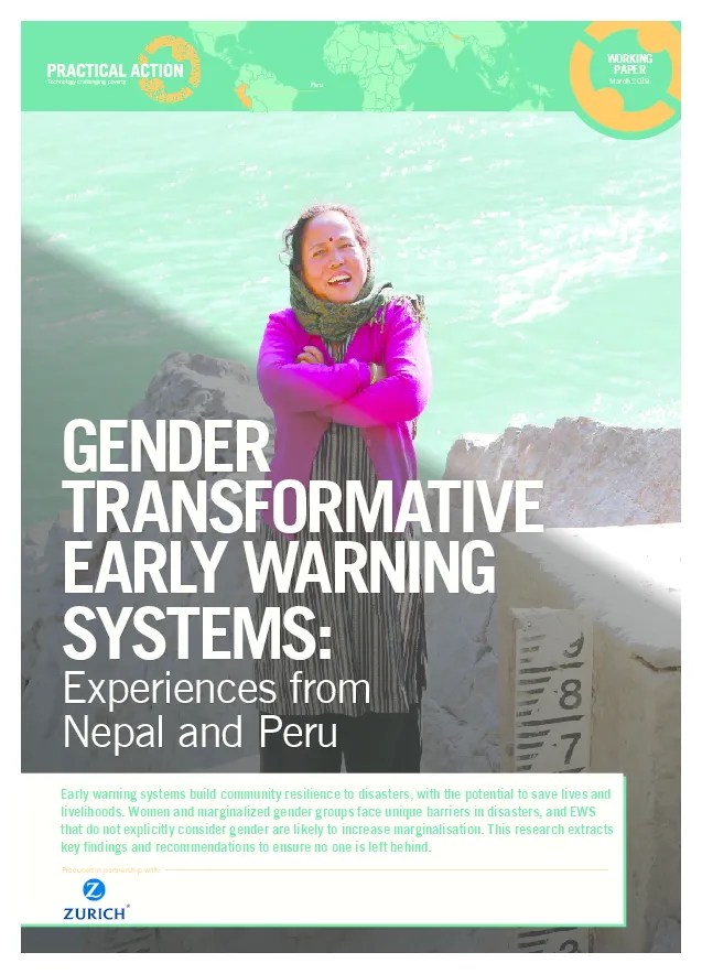 Gender Transformative Early Warning Systems Experiences from Nepal and