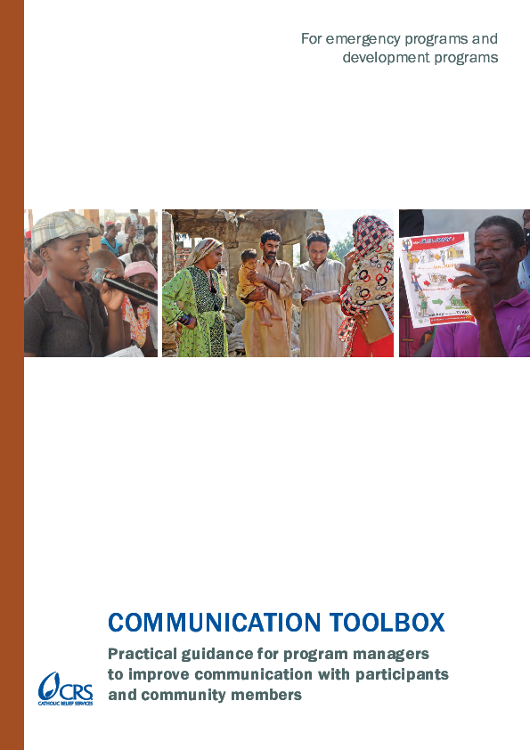 Communication Toolbox Practical guidance for program managers to