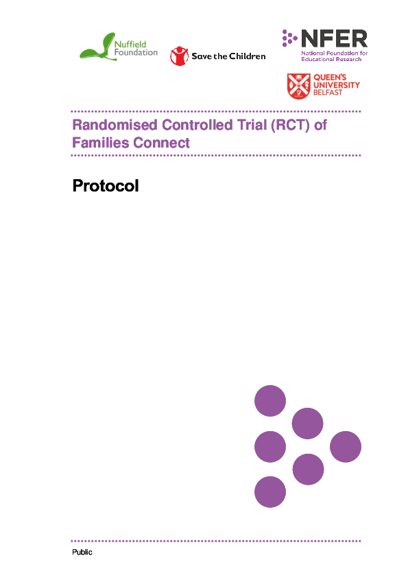 Randomised Control Trial (RCT) of Families Connect Save the Children