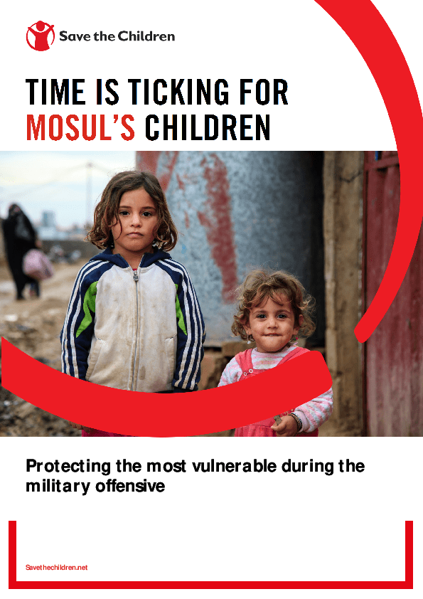 Time is Ticking for Mosul’s Children Save the Children’s Resource Centre