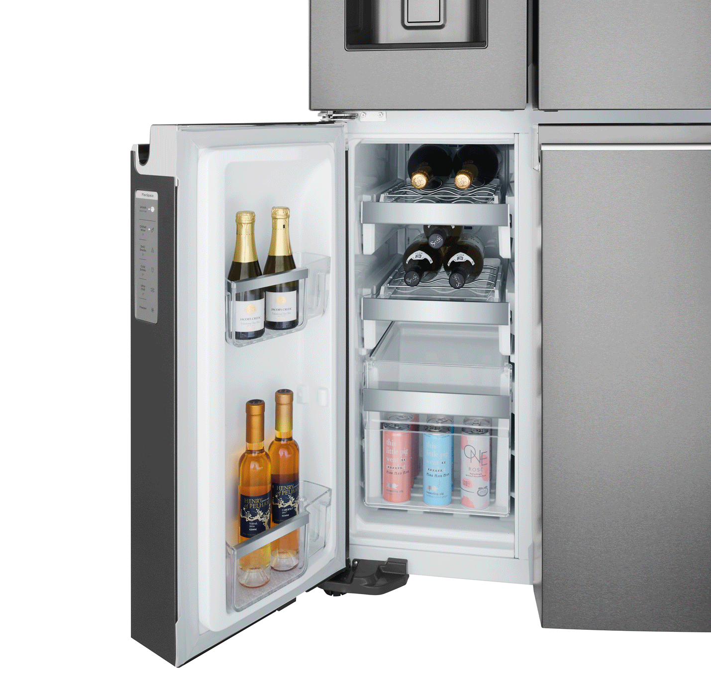 680L French Door Fridge, dark stainless steel (WQE6870BA