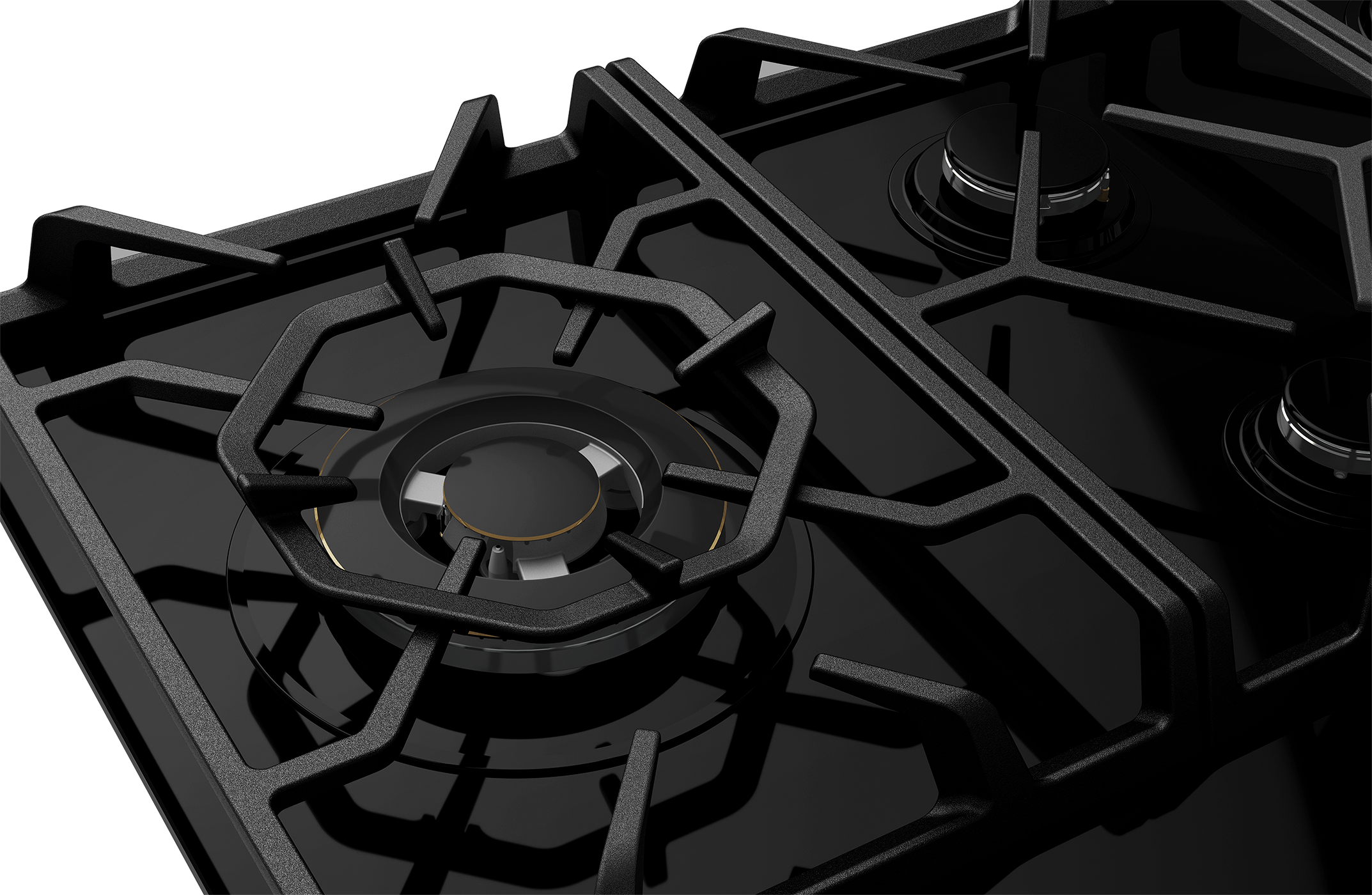 90cm 5 Burner Black Tempered Glass Gas Cooktop (WHG958BC) Westinghouse