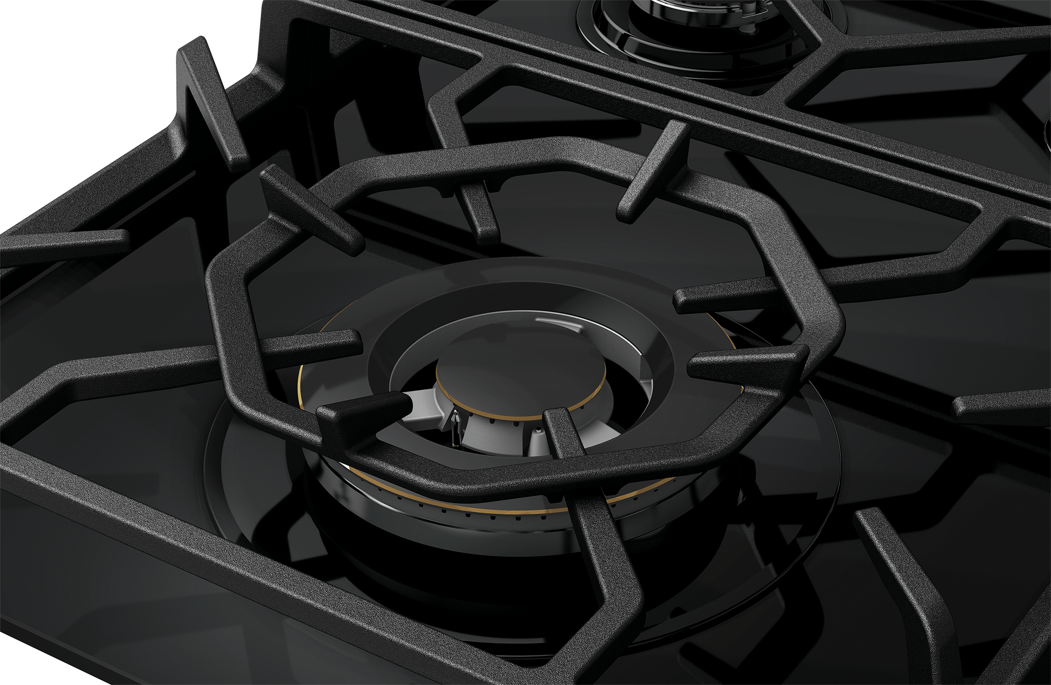 90cm 5 Burner Black Tempered Glass Gas Cooktop (WHG958BC) Westinghouse