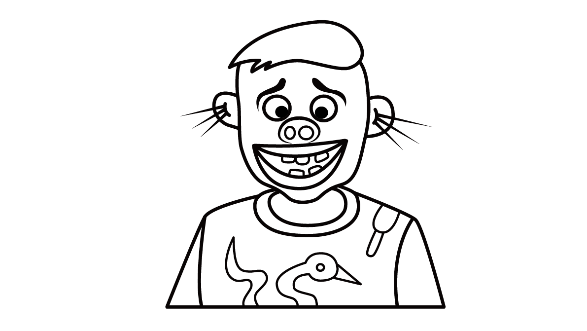 LetsDraw.tv How to Draw a Humorous Boy Character Easy Drawing and