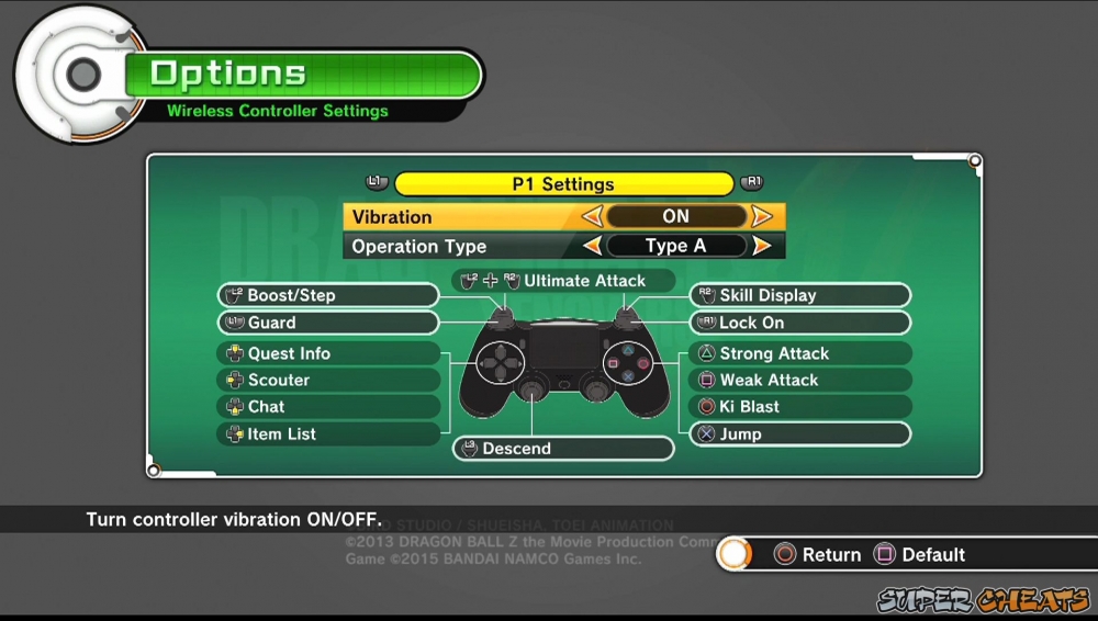 Controls Dragon Ball Xenoverse