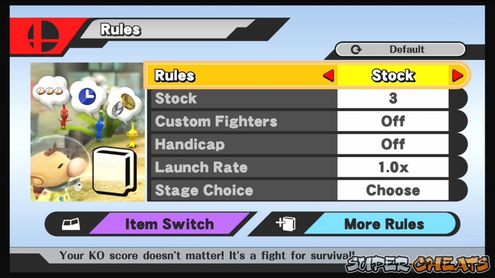 Rules Super Smash Bros. for Wii U