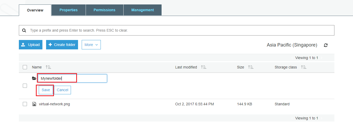 How to create folder in S3(Simple Storage Service)