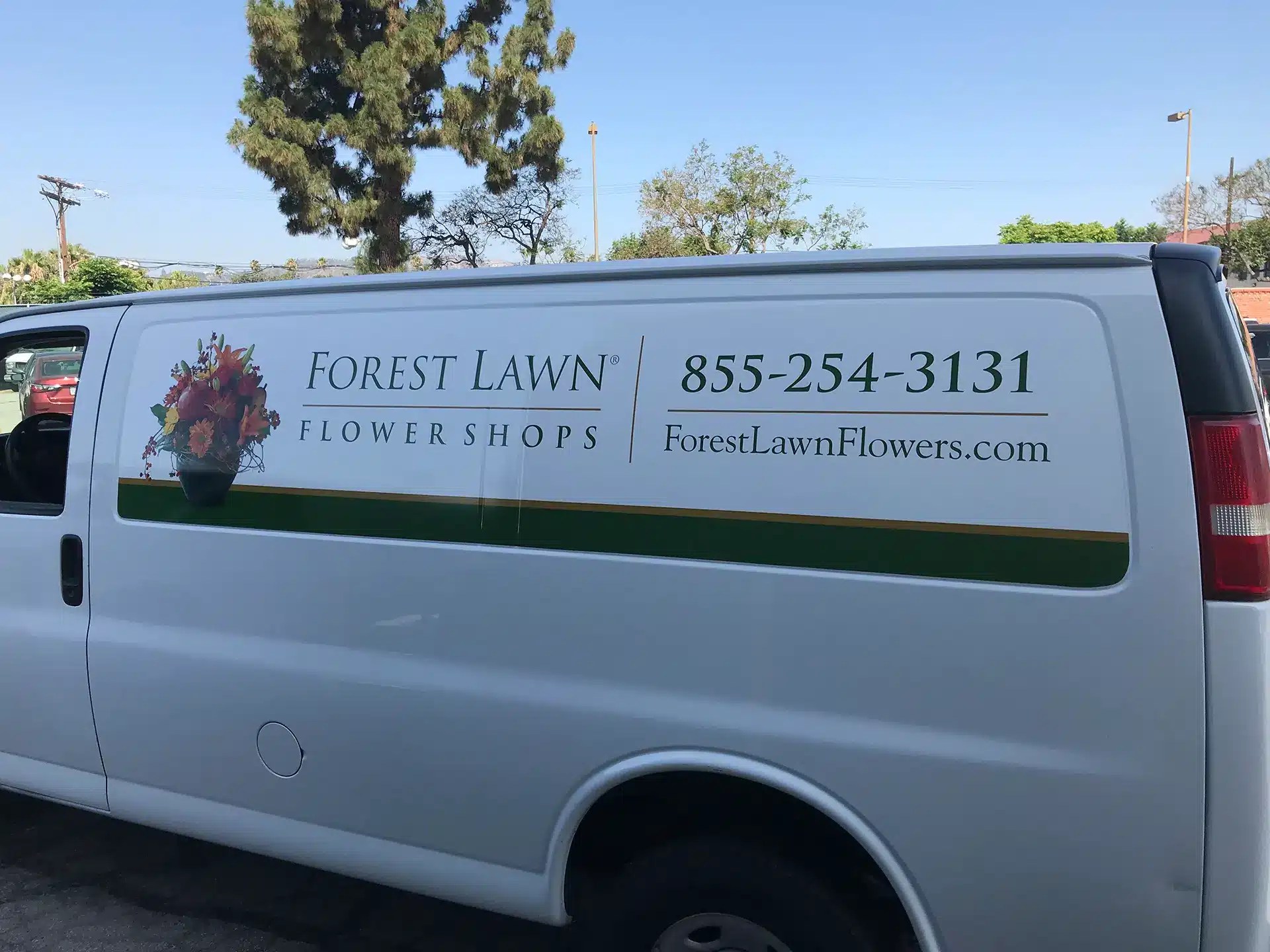 Forest Lawn Flower Shops Vehicle Wrap Resource 4 Signs