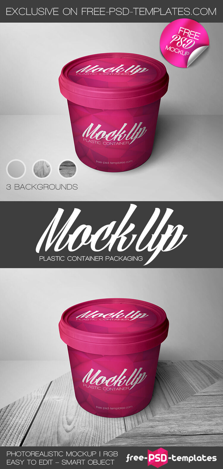 Plastic Container Packaging Mockup (FREE) Resource Boy
