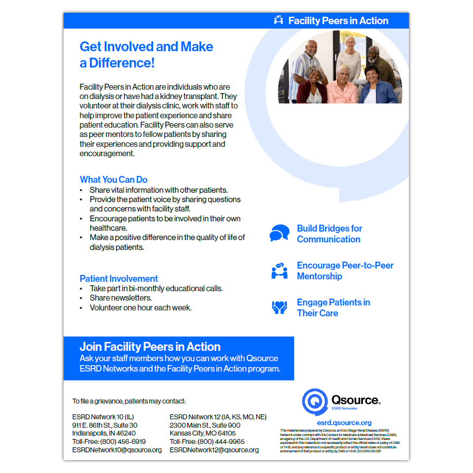 Facility Peers in Action Program Flyer Resourcehub Exchange