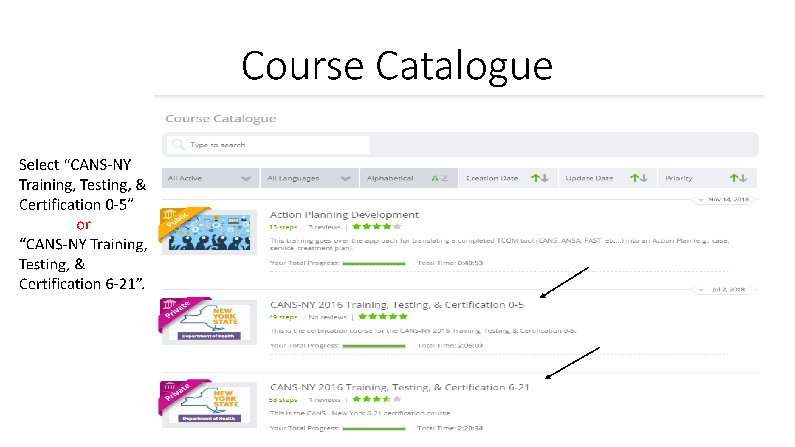 Accessing Supplemental Material on CANSNY Institute Resources and Documents