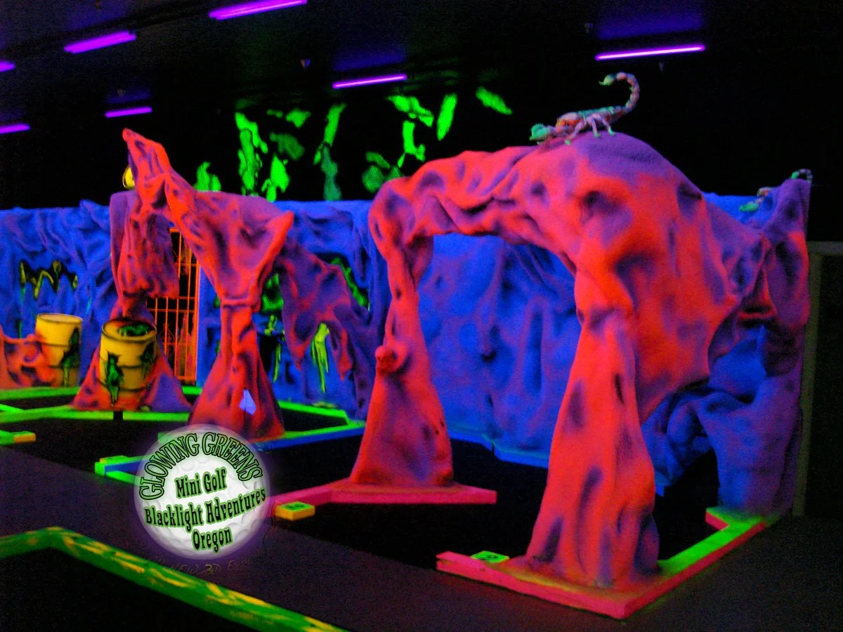 Glowing Greens Blacklight Miniature Golf, Portland