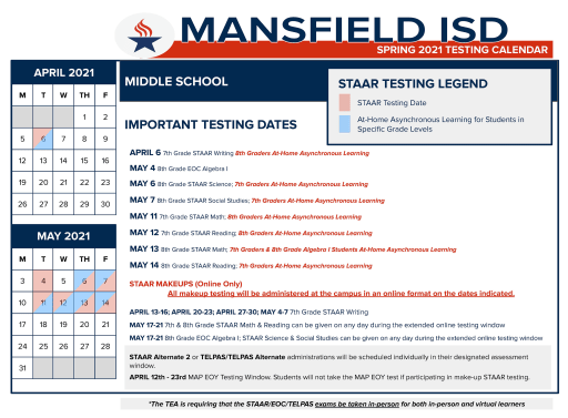 Staar Testing Calendar 2022 2