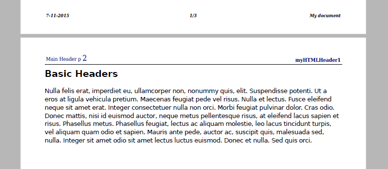 Headers and Footers Example Gravity PDF Development Gravity PDF
