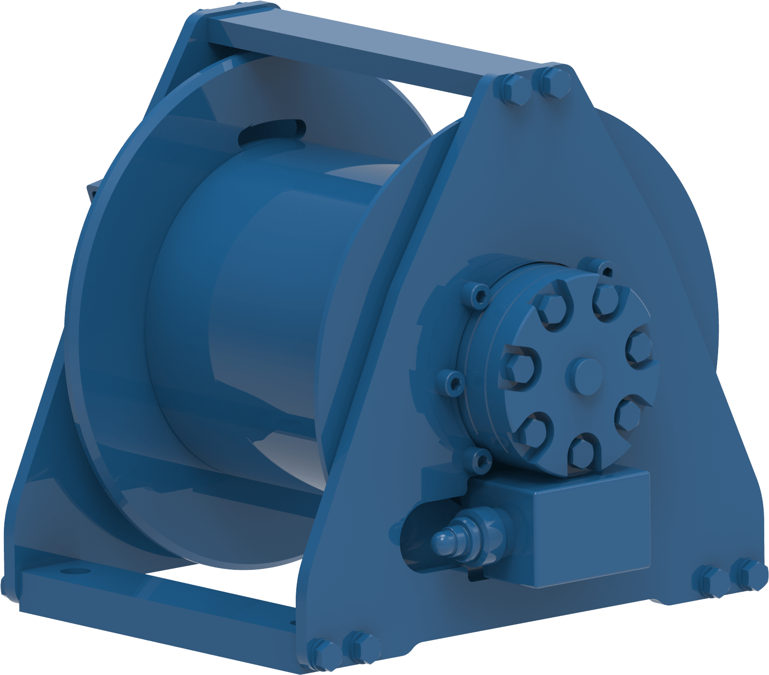 Hydraulic winch 5700 kg 27 m/min