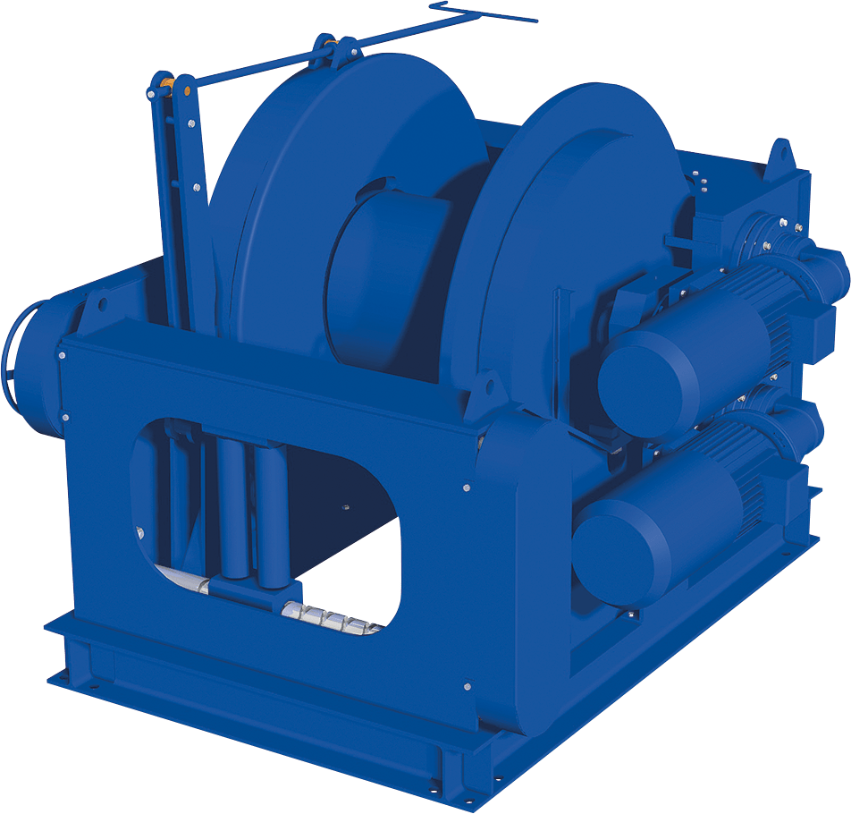 Hydraulic mooring winch 30000 kg 17 m/min