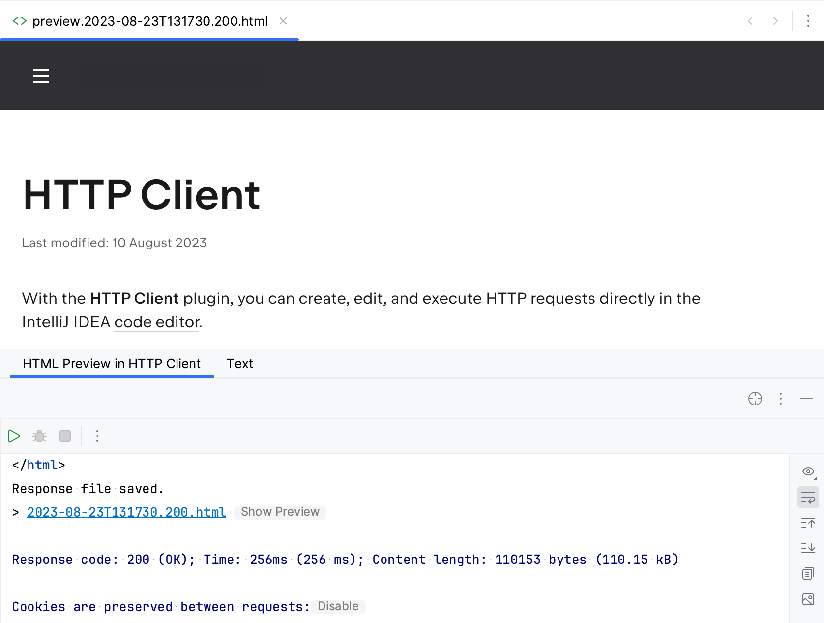 HTTP Client IntelliJ IDEA Documentation