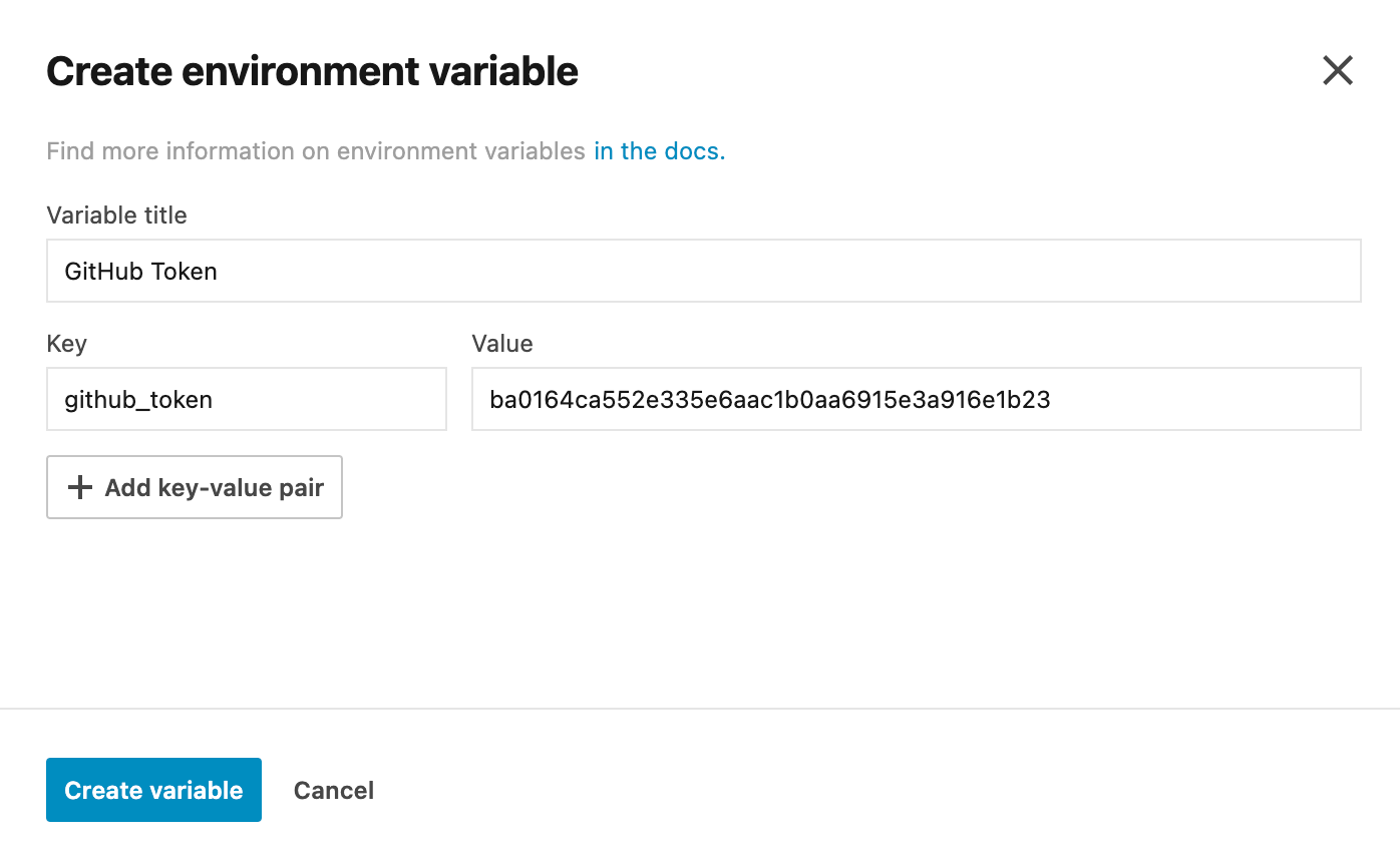 Environment variables Datalore Documentation