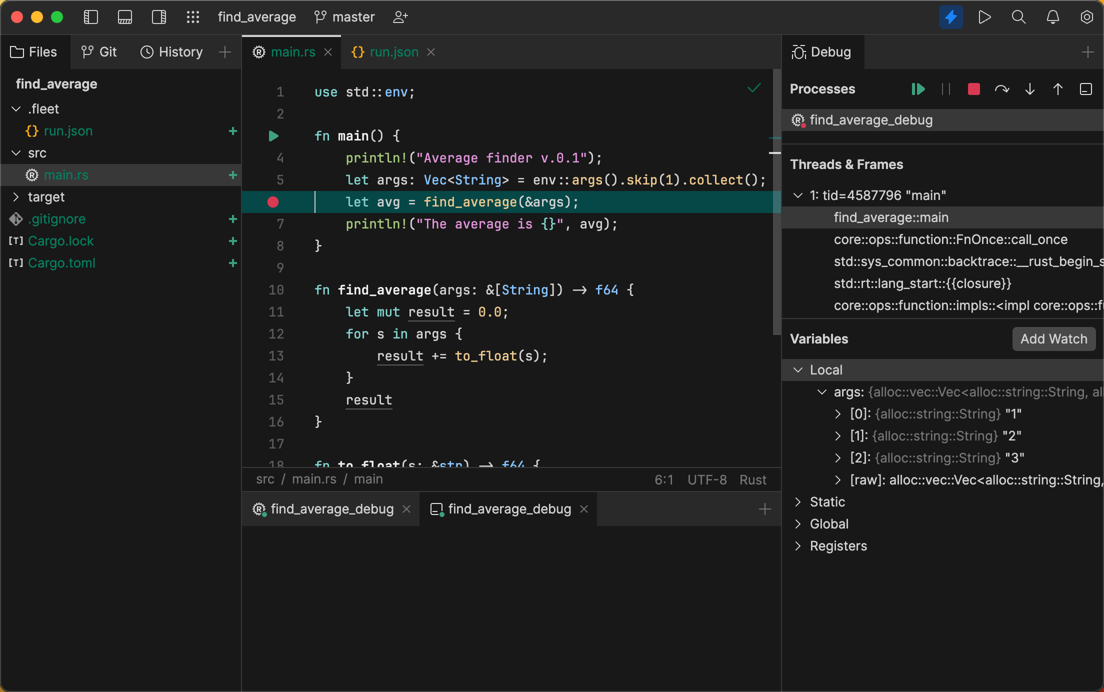 Debug Rust code JetBrains Fleet Documentation